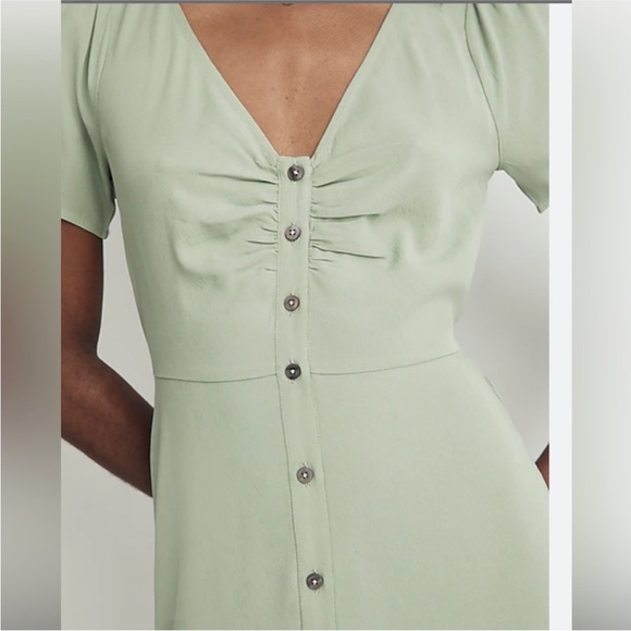 Madewell Leedra Button Front Midi Dress Size 12 - Picture 2 of 10